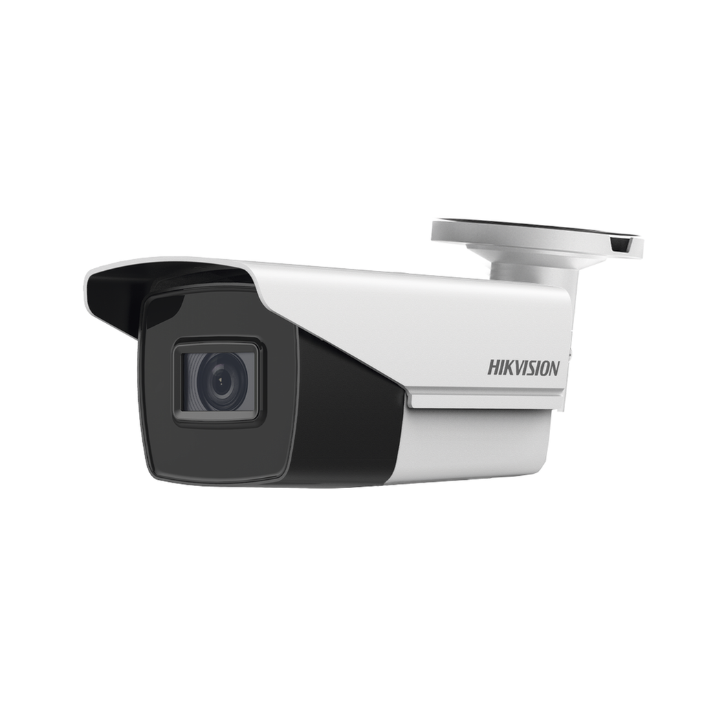 DS-2CE19D3T-AIT3ZF Bala TURBOHD 2 Megapixel (1080p)/ Lente Mot. 2.7 a 13.5 mm / 70 mts IR EXIR / HLC / Exterior IP67 / WDR 120 dB / Ultra Baja Iluminación / 12 Vcc / 24 VCA