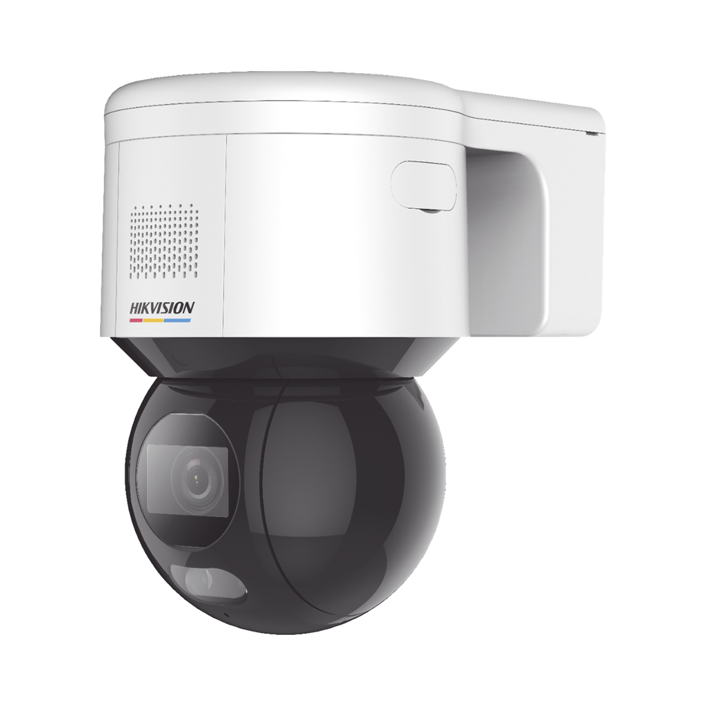 DS-2DE3A400BW-DE(F1)(T5) [ PROTECCIÓN ACTIVA ] Domo PT IP 4 Megapixel / Imagen a Color 24/7 / Lente 4 mm / Luz Blanca 30 mts / Exterior IP66 / ACUSENSE (Evita Falsas Alarmas) / PoE+ / Micrófono y Bocina Integrada / WDR 120 dB / MicroSD