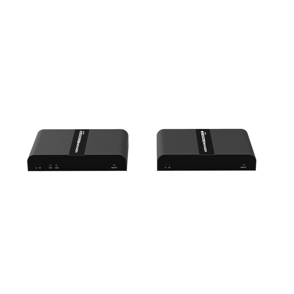 Kit extensor KVM (HDMI y USB 2.0) hasta 100 metros / Resolución 4K @ 30 Hz / Cat 6/6A/7 / CERO LATENCIA / Salida Loop / Soporta Switch Gigabit para control KVM múltiple / Soporta hasta 253