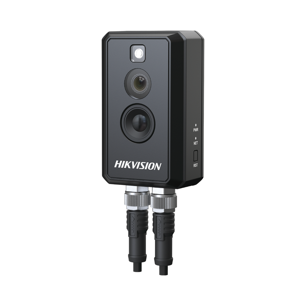 [DS-2TD3017T-2/V] Cámara IP Térmica Tipo Cubo / Medición de Temperatura de Alta Precisión ±2°C,±2% / Doble Rango: -20°C a 150°C y 0°C a 550°C / Térmica 160x120 Gran Angular 90° / Óptica 2 MP /