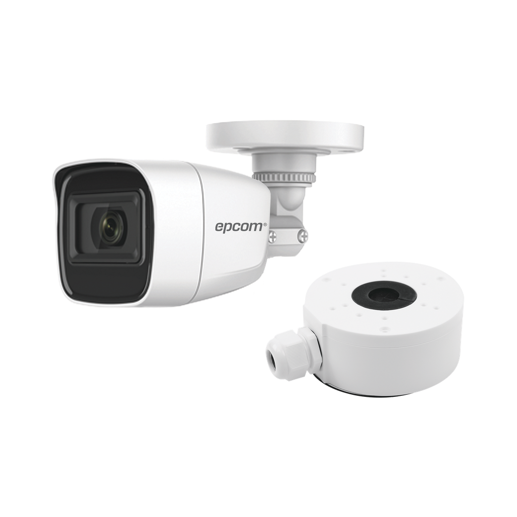 [B8TURBOG2P/A/XPS] KIT DE CÁMARA + MONTAJE / Cámara Bala TURBOHD 2 Megapixel (1080p) / Gran Angular 106° / Lente 2.8 mm / 25 mts IR EXIR / Exterior IP66 / 4 Tecnologías / dWDR