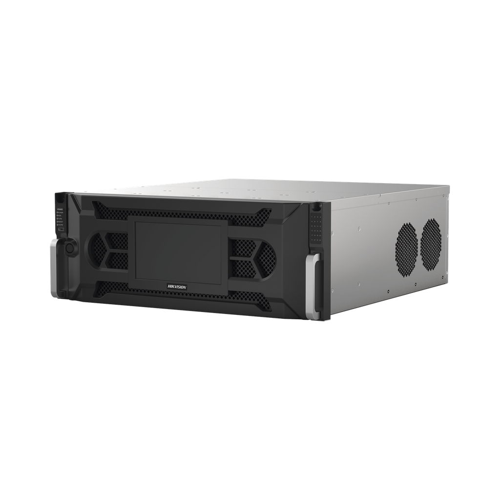[IDS-96128NXI-I24(C)] NVR 12 Megapixel (4K) / 128 Canales IP / 24 Bahías de Disco Duro / 4 Tarjetas de Red / Soporta RAID / Reconocimiento Facial / Bases de Datos / Filtro de Falsas Alarmas / Detección de Cuerpo Humano y Vehículos