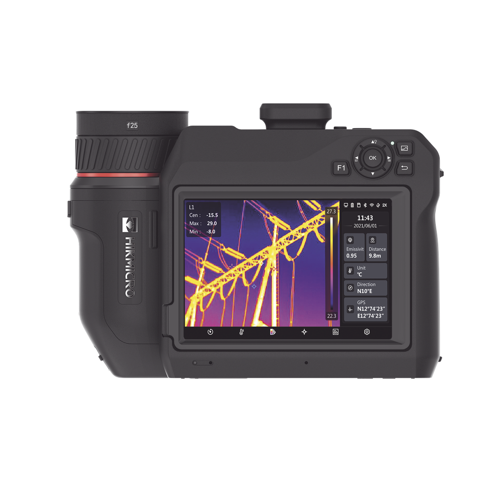 [HM-TP96-Q/W-SP60-L25] SP60-L25 - Cámara Térmográfica Portátil Dual /  Lente 25 mm / WiFi / IP54 / Ranura MicroSD hasta 128 Gb / GPS