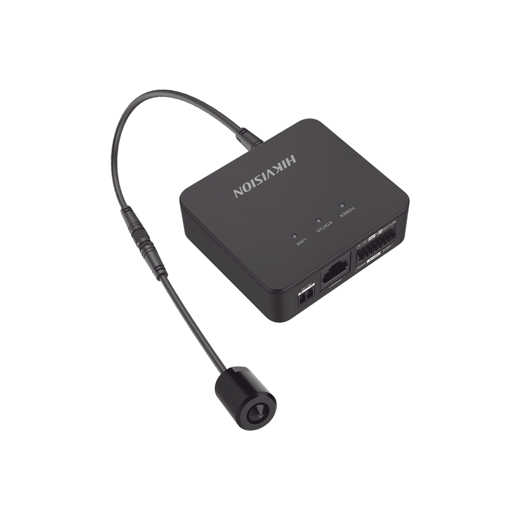 Pinhole IP 2 Megapixel / Lente 3.7 mm / 2 Mts Cable / PoE / Ideal para Cajeros Automáticos (ATM) / WDR / Micro SD / Cámara Tipo Cilindro