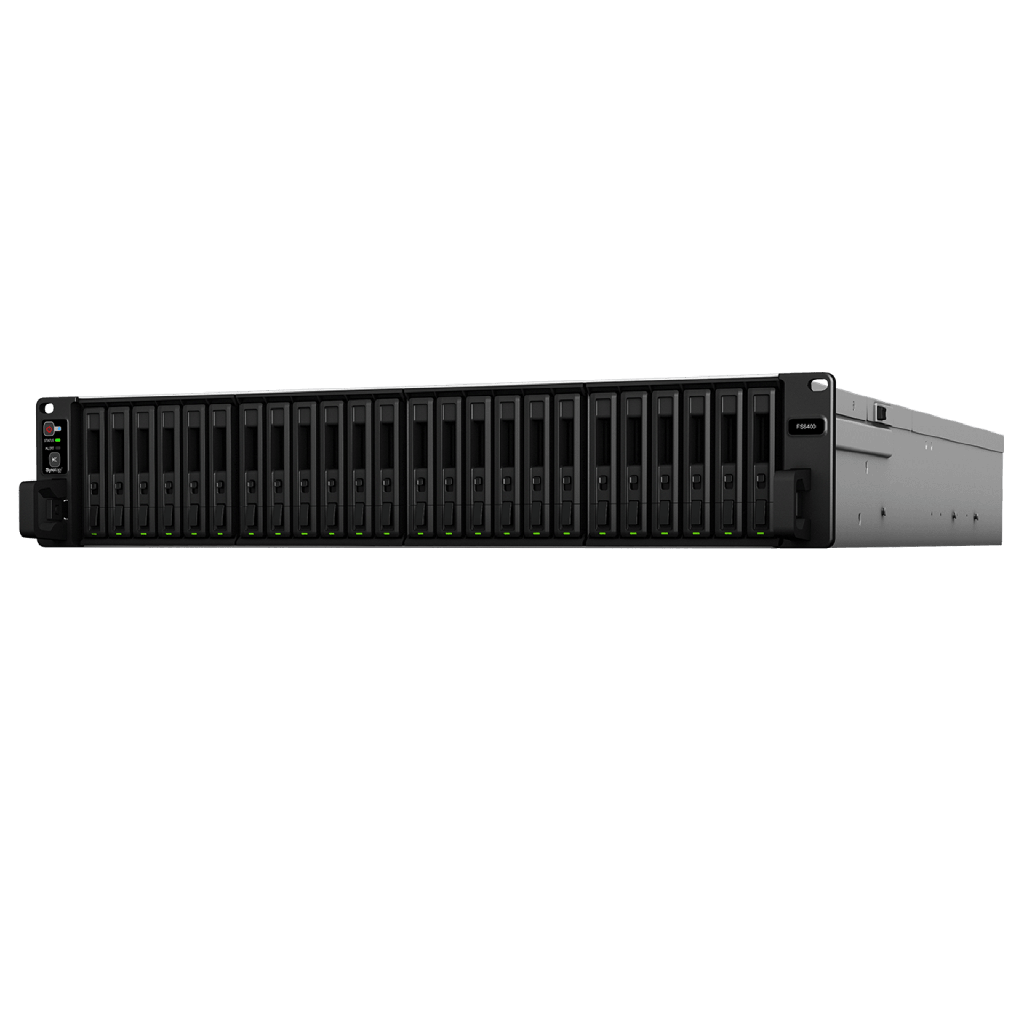 [FS6400] Servidor All-Flash Synology FlashStation FS6400 | 24 Bahías SAS-SATA | Dual Intel Xeon Silver 4110 | 32GB DDR4 ECC RDIMM | 10GbE | Escalable hasta 72 Unidades.