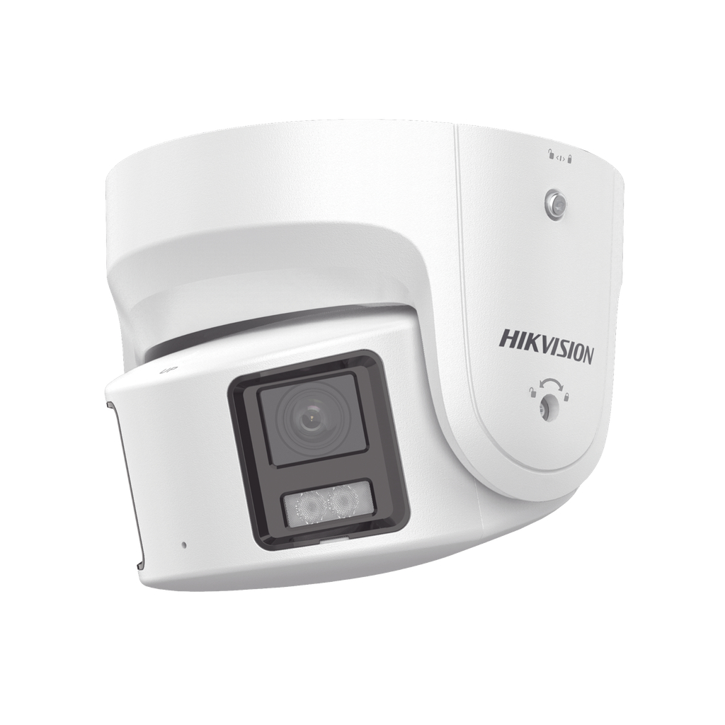 [PROTECCIÓN ACTIVA] Turret IP Panorámica 8 Megapixel / 180° / Imagen a Color 24/7 / PoE / WDR 130° / IP67 / ACUSENSE / Protección Activa (Luz Estroboscópica y Alarma Audible) / MicroSD