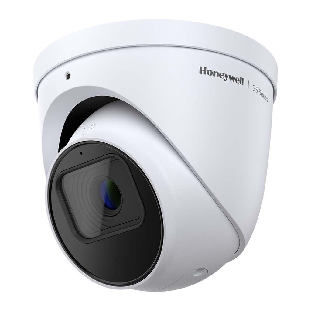 HC35WE8R2 Turret IP 8 MP / Lente Mot. 2.7 - 13.5 mm / 40 mts IR / NDAA / ONVIF / IP67 / H.265 / IA / Detección Movimiento Inteligente / Merodeo Múltiple / Conteo de Personas / PoE / Audio y Alarmas I/O / Serie 35 / Honeywell Security