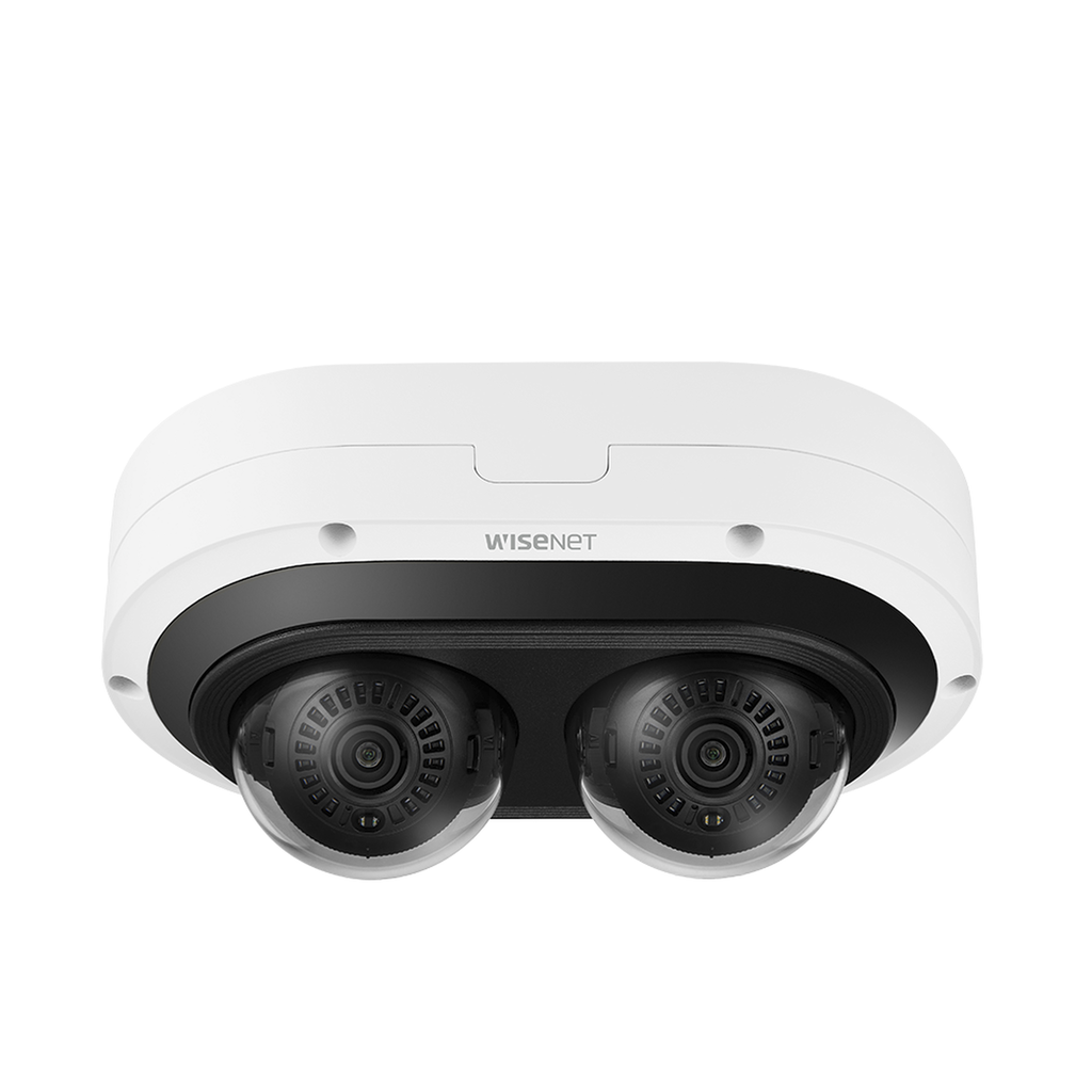 [PNM-C7083RVD] Camara Multisensor 2MP x 2 CH con IA / Lente Motorizado de 3 a 6mm / P-Iris / WDR 120dB / Protección IP66 / IK10 / NEMA4X
