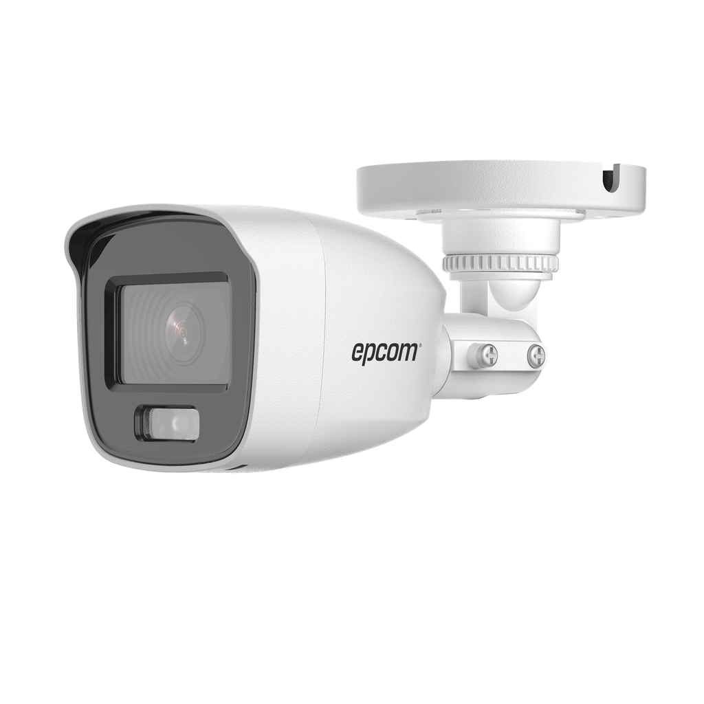 [B8-TURBO-PC/A] Bala TURBOHD 2 Megapíxel (1080p) / Lente 2.8 mm / ColorVu / Microfono Integrado / Imagen a Color 24/7 / Policarbonato / Luz Blanca 20 mts / Exterior IP66 / TVI-AHD-CVI-CVBS / dWDR