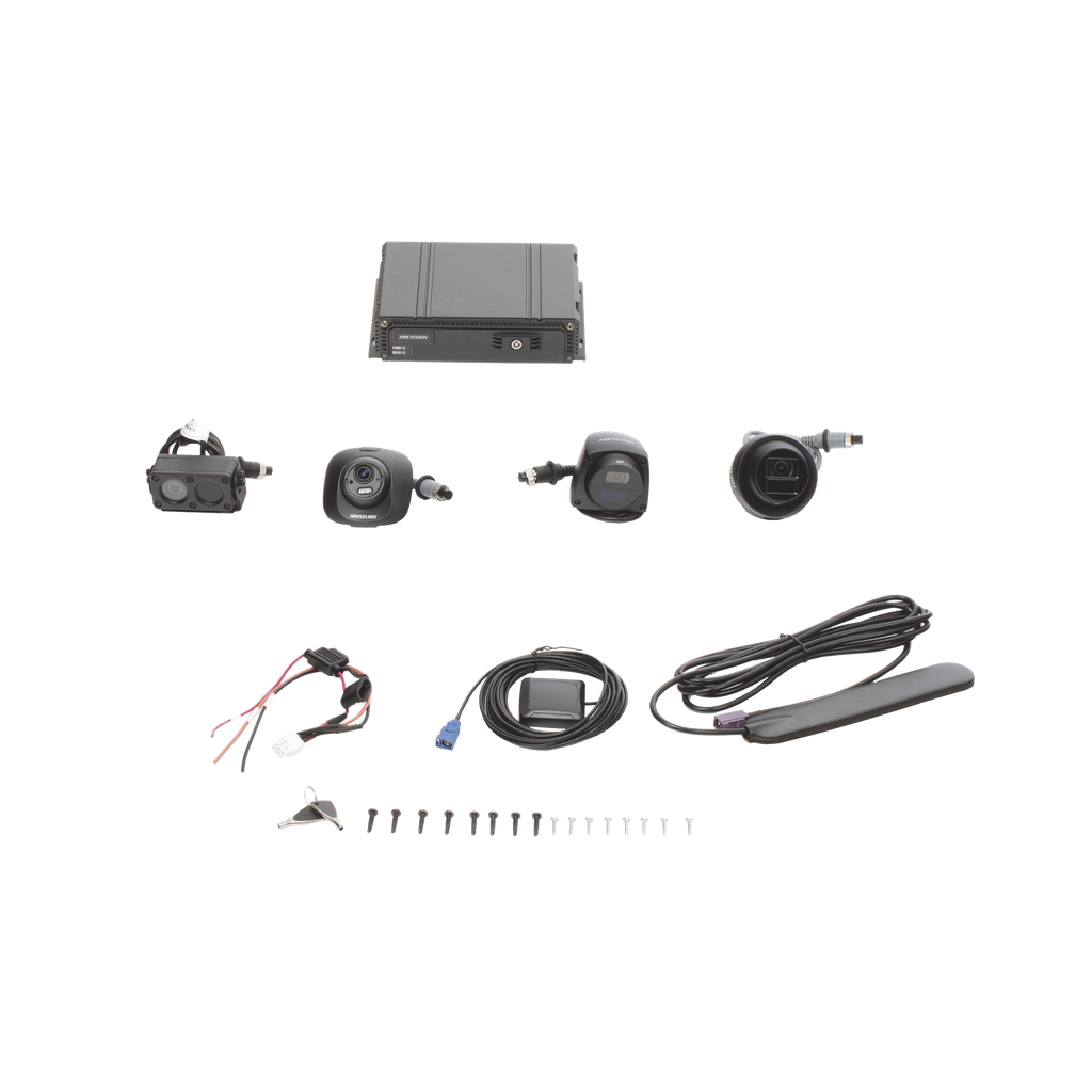 [AE-MD5043-SD/GLF(LITE)(KIT)] Kit DVR Móvil 1080P / Incluye 4 Cámaras TURBOHD 1080P / Modulo 4G y GPS / Soporta Memoria SD / Visualización por Hik-Connect Teams