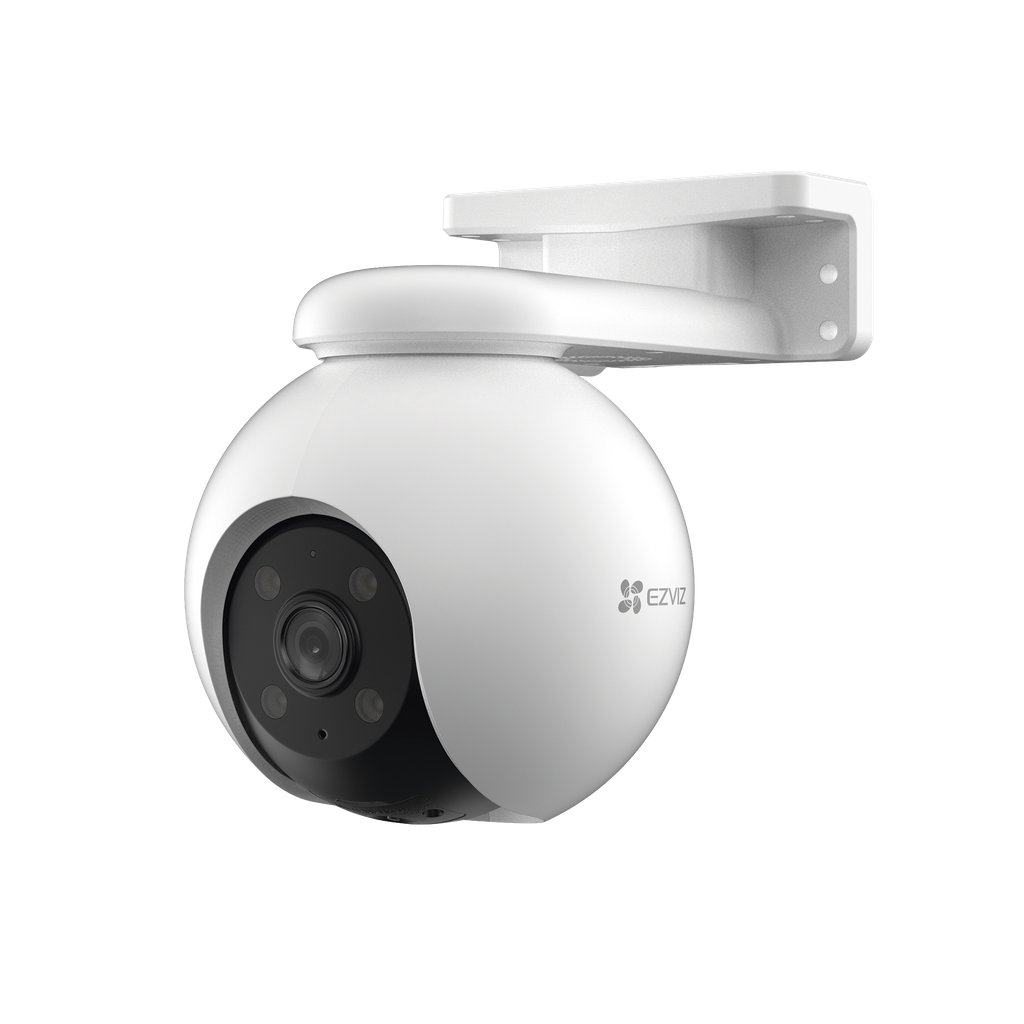 PT WiFi / (3K) 5MP / Visión 360° / Detección humana / Detección de Vehiculo / Audio de Dos Vías / Sirena / Luz Parpadeante / Colores en Oscuridad / Micro SD / Presets / Autoseguimiento / Exterior