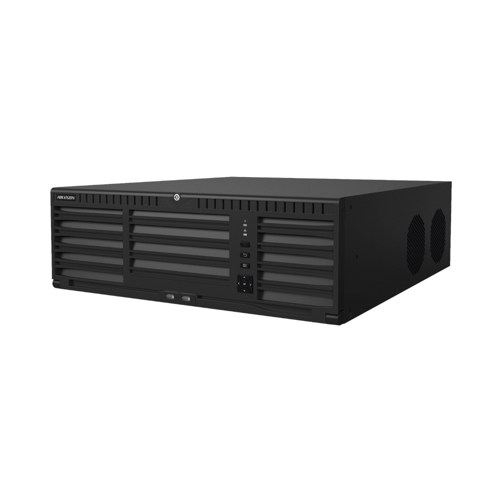 [DS-96128NI-M16/R] [Doble Poder de Decodificación] NVR 32 Megapixel (8K) / 128 Canales IP / AcuSense / ANPR / Conteo de Personas / 16 Bahías de Disco Duro / 2 Tarjetas de Red / Soporta RAID con Hot Swap / 2 HDMI en 8K / POS / Alarmas I/O  / Smart Search