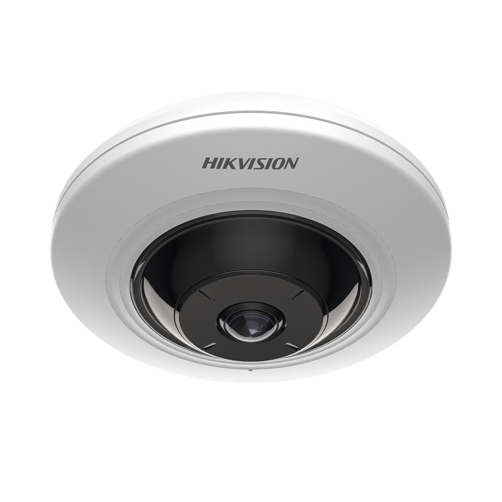 [DS-2CD3956G2-IS(U)] Mini Fisheye IP 5 Megapixel / Panorámica 180° - 360° / 8 mts IR / Interior / PoE / HEOP / ACUSENSE / Detección Facial / Microfono Integrado