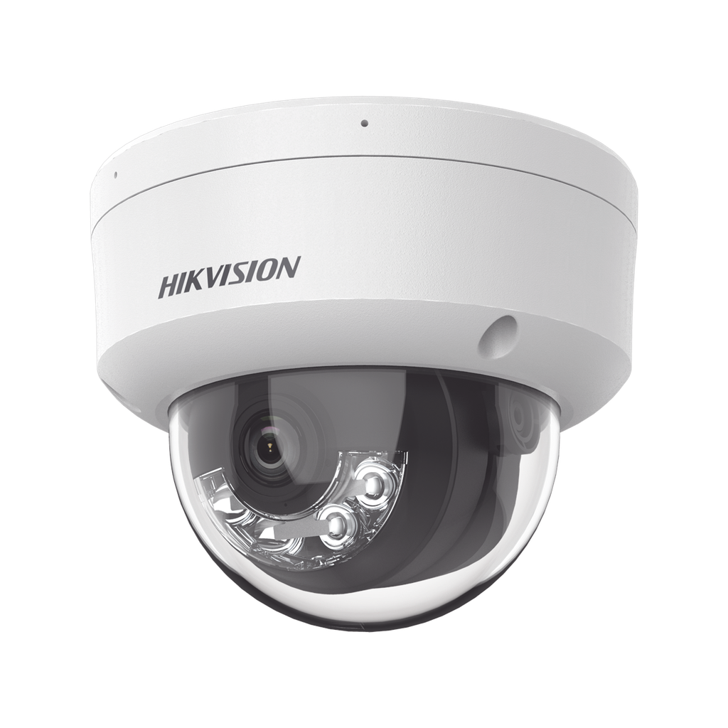 DS-2CD1123G2-LIU(F) [Dual Light] Domo IP 2 Megapixel / Lente 2.8 mm / 30 mts IR + 30 mts Luz Blanca / Micrófono Integrado / Antivandálico IK08 / ACUSENSE Lite / Exterior IP67 / H.265 / PoE / ONVIF / Micro SD