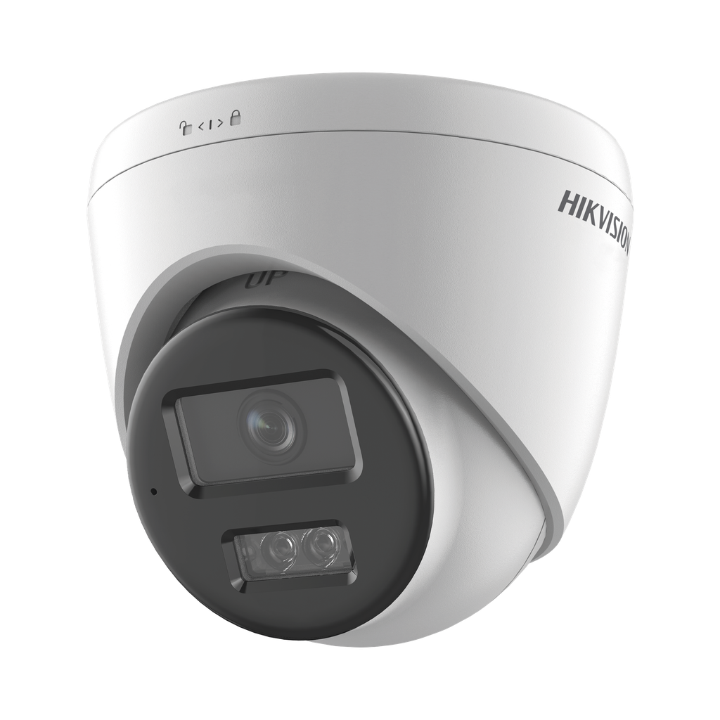 DS-2CD1383G2-LIU(F) [Dual Light] Turret IP 8 Megapixel (4K) / Lente 2.8 mm / 30 mts IR + 30 mts Luz Blanca / Micrófono Integrado / ACUSENSE Lite / Exterior IP67 / H.265 / PoE / ONVIF / Micro SD