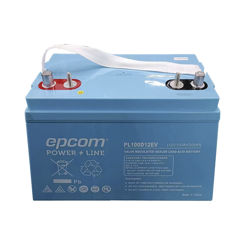 [PL100D12EV] Batería Marina de  Ciclo Profundo 12V@100Ah, AGM-VRLA Terminal F22, 620A CCA/  Lanchas/ Autos Eléctricos /Carritos Golf