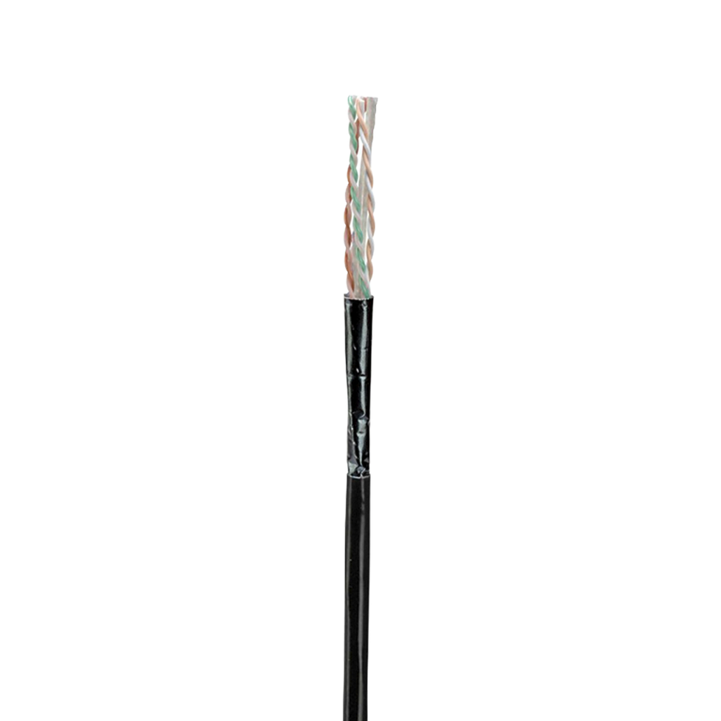Bobina de Cable UTP de 4 Pares, Con Aislamiento de Fluoropolímero, Cat6A (23 AWG), Uso Interior/Exterior Para Entorno Ambiental de Altas Temperaturas (Hasta 125ºC) , CMP (Plenum), Color Negro, 305 m