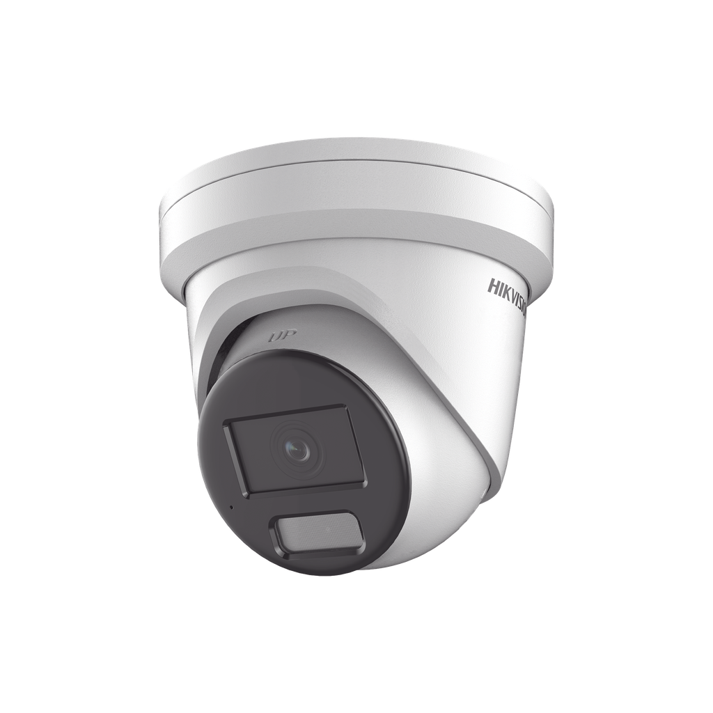 [Dual Light + ColorVu] Turret IP 4 Megapixel / Lente 2.8 mm / 40 mts IR + 40 mts Luz Blanca /  Microfono Integrado  / Exterior IP67 /   WDR 130 dB / ACUSENSE / Captura Facial / ACUSEARCH