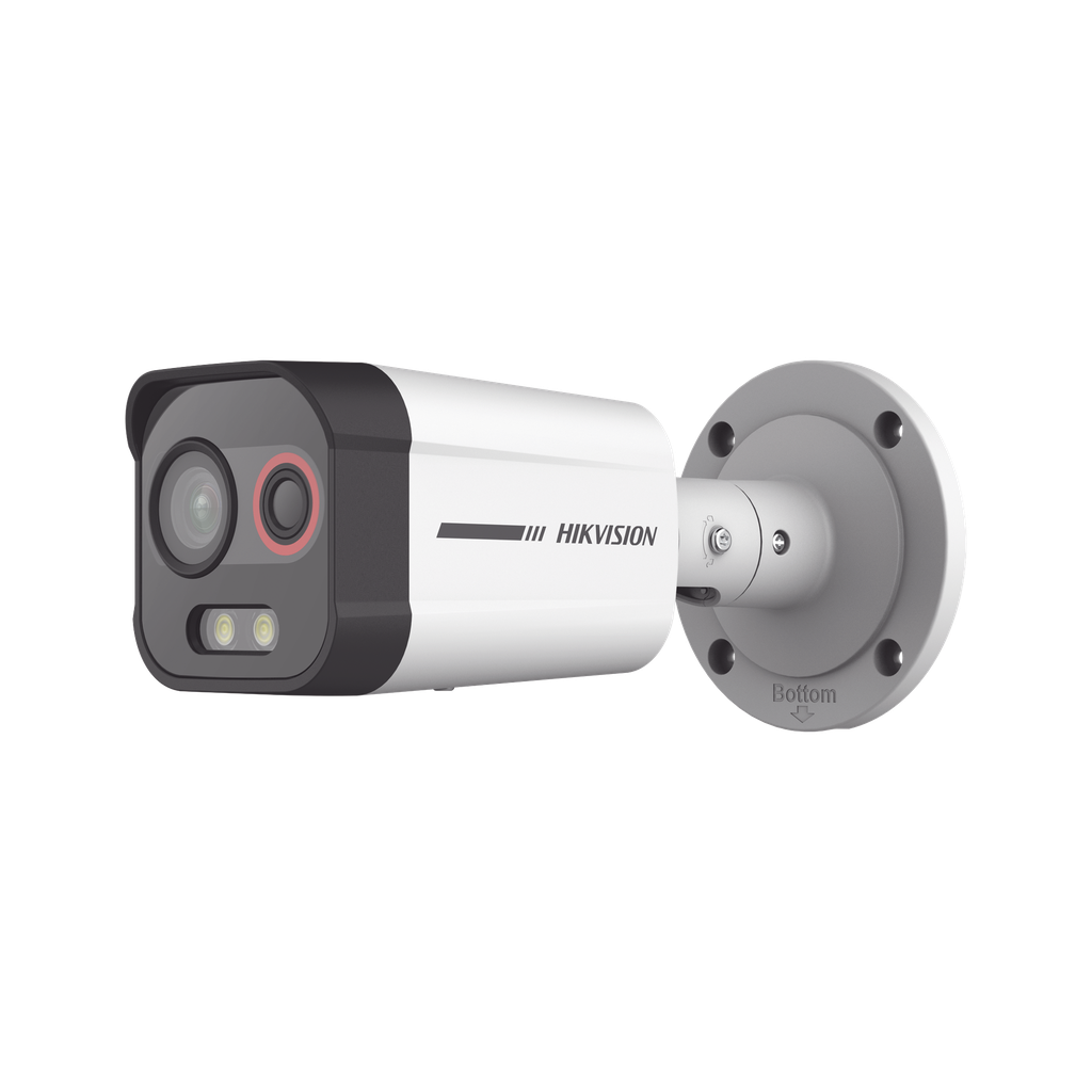 DS-2TD2608-2/QA Cámara Bala IP Térmica y Óptica Biespectral / Análisis de Video (VCA) para Protección Perimetral / Clasifica Vehículo y Humano / Térmica 96 x 72 / Óptica 4 MP ColorVu / IP67 / micro SD de 256 GB/ PoE