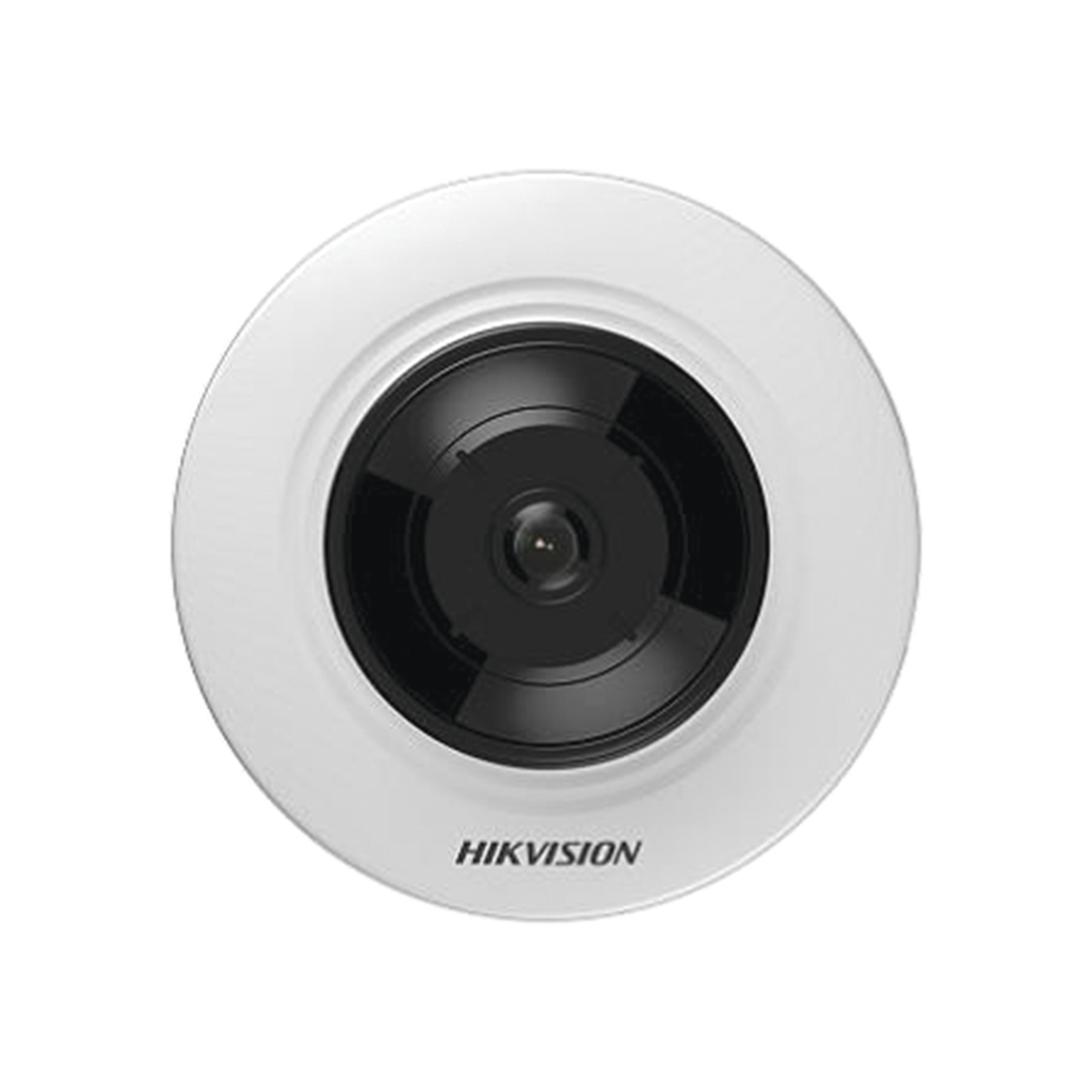 [DS-2CD2955G0-ISU] Mini Fisheye IP 5 Megapixel / Panorámica 180° - 360° / Microfono Integrado / 8 mts IR / Uso en Interior / PoE / Múltiples Vistas por iVMS-4200 / Alarmas I/O / Micro SD