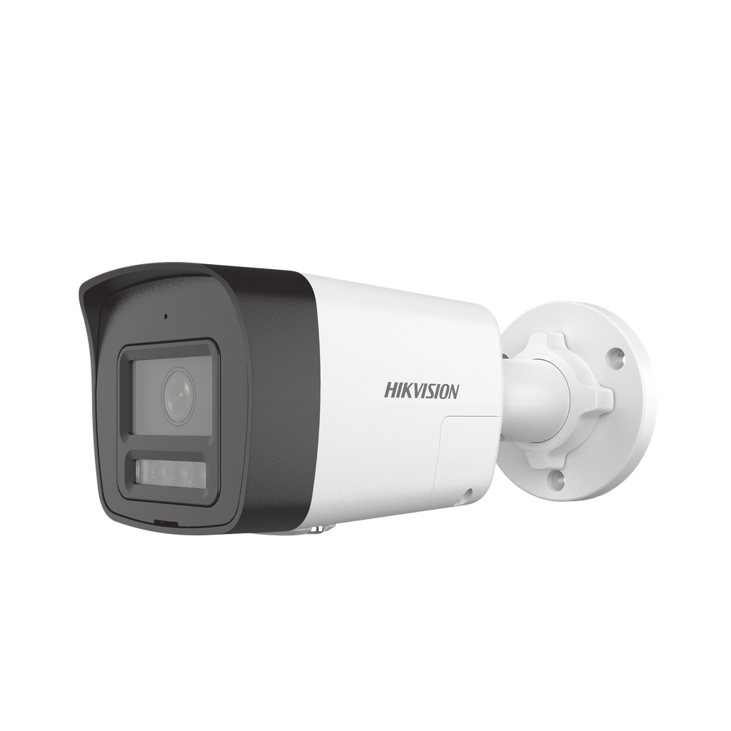 [PROTECCIÓN ACTIVA] Bala IP 4 Megapixel / Lente 2.8 mm / Dual Light (30 mts IR + 20 mts Luz Blanca)  / Audio de Dos Vías /  Luz Intermitente y Alerta de Audio / Micrófono Integrado / ACUSENSE Lite / Exterior IP67 / H.265 / PoE