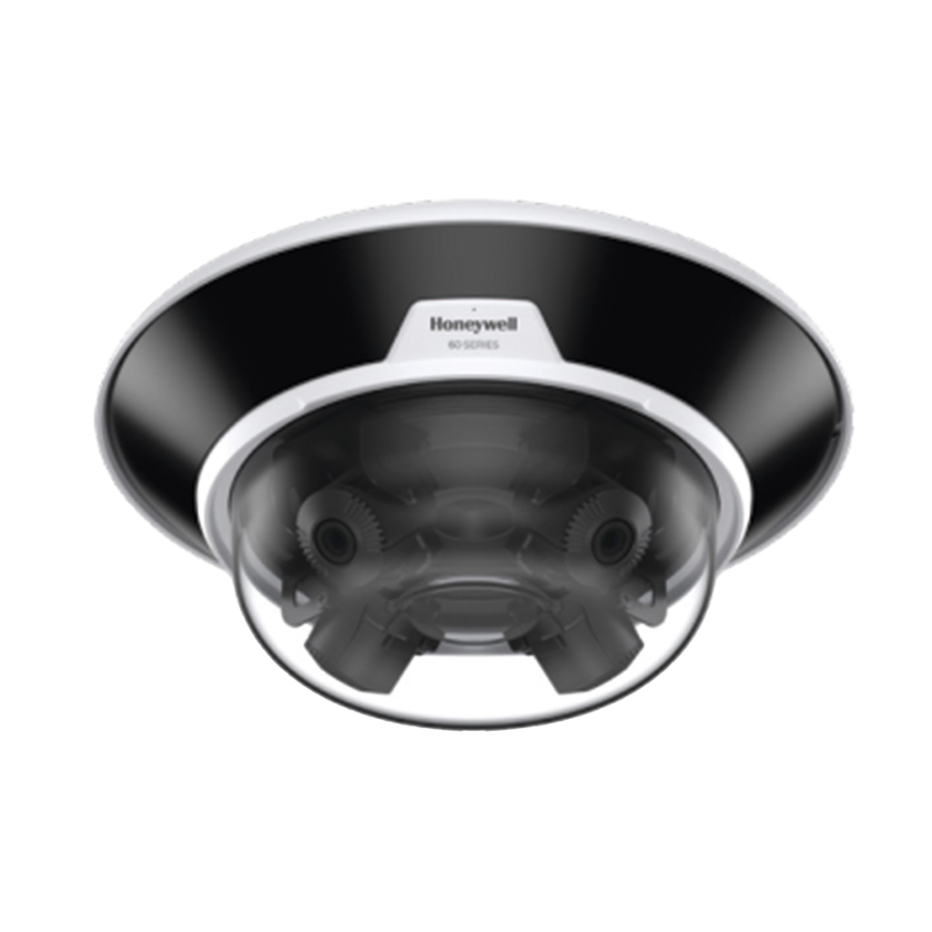 HC60WM20R1 Multisensor IP 20 MP (4 Lentes de 5 MP) / Lentes Motorizados 3.7 a 7.7 mm  / Exterior / IP66 / 30 mts IR / H.265 / IK10 / NDAA / ONVIF / Detección Sabotaje / Movimiento / Audio / PoE+ / Alarmas y Audio I/O / Serie 60 / Honeywell Security
