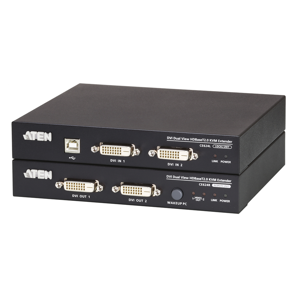 Extensor KVM | HDBaseT? | 2.0 DVI dual display USB |  1920 x 1200 a 100m