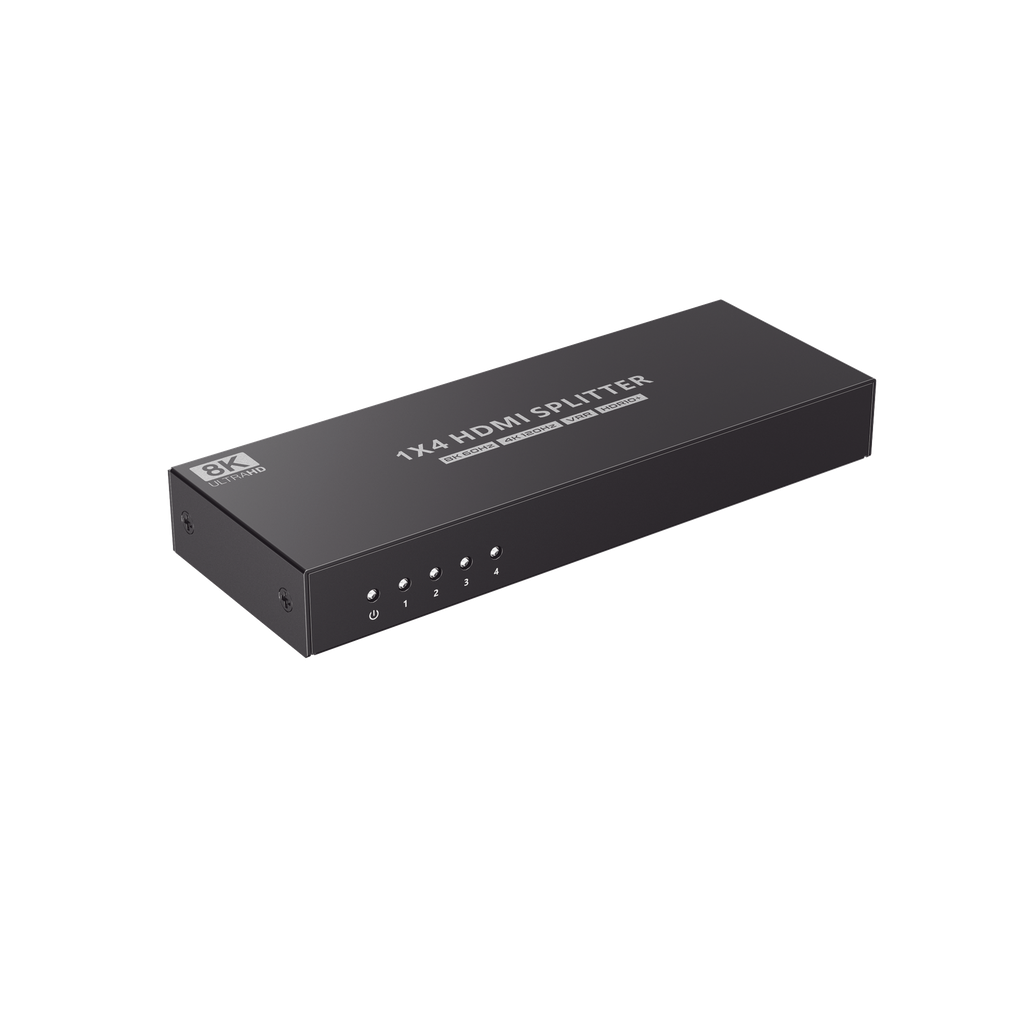 Splitter HDMI 1X4 | Velocidad de trasmisión 48 Gbps| Resolución 8K | Salida de audio| HDCP 2.3