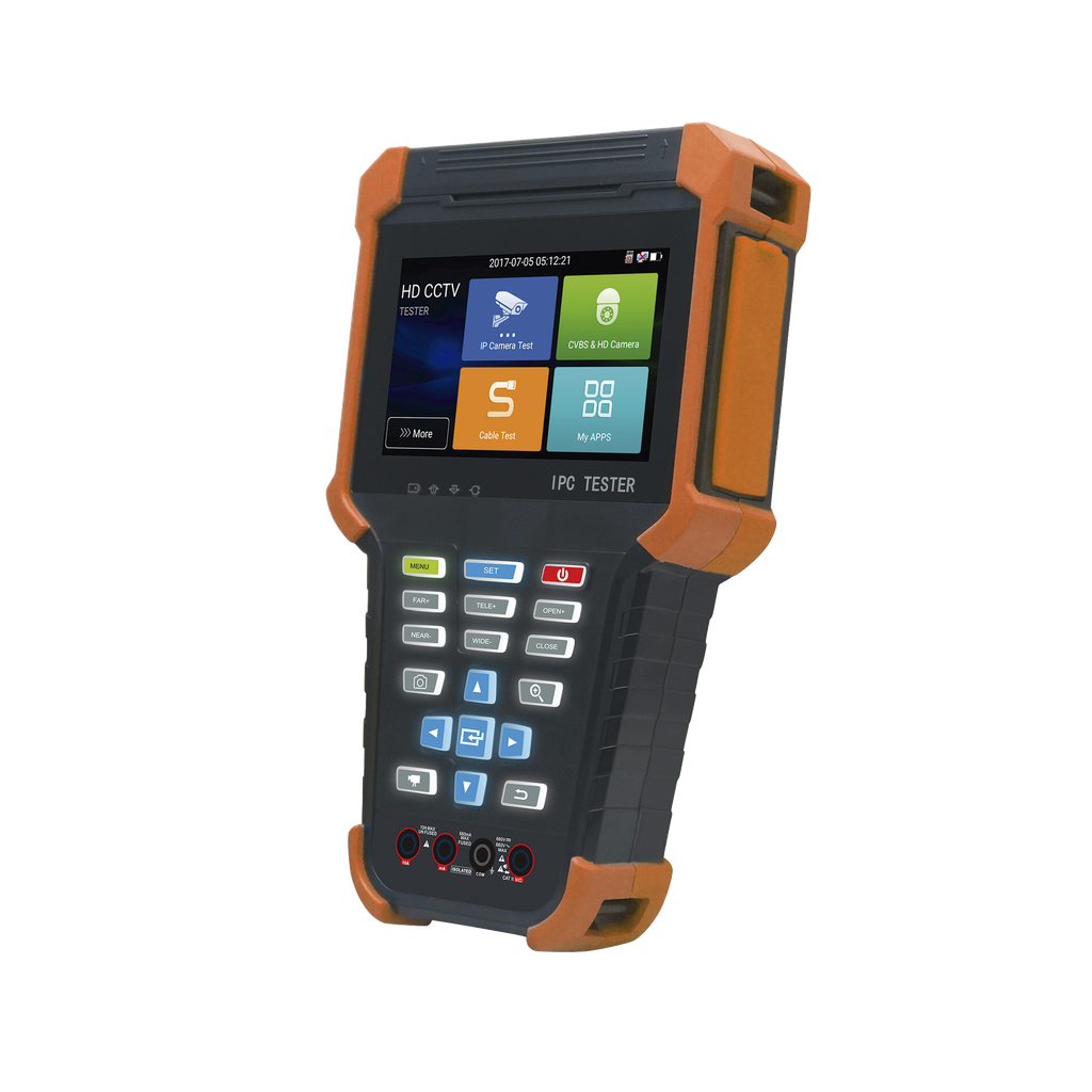 [EPMONTVI4KLITE] Tester de Video Profesional | Pantalla 4 Touch | Ideal para Cámaras IP/ HD (TVI, CVI, AHD y CVBS) | 4K | H.265/H.264 | PoE | WiFi | Cable Tester | Multímetro Digital | Todo en Uno para tu CCTV.