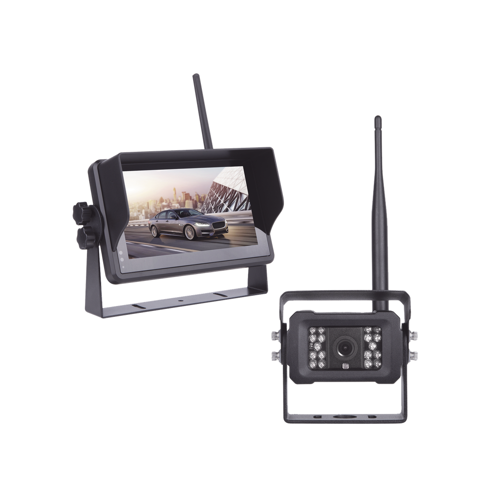EP175J Sistema Profesional Inalámbrico de Cámara de Reversa Infrarroja y Monitor Touch de 7" para Vehículos de Trabajo y Montacargas
