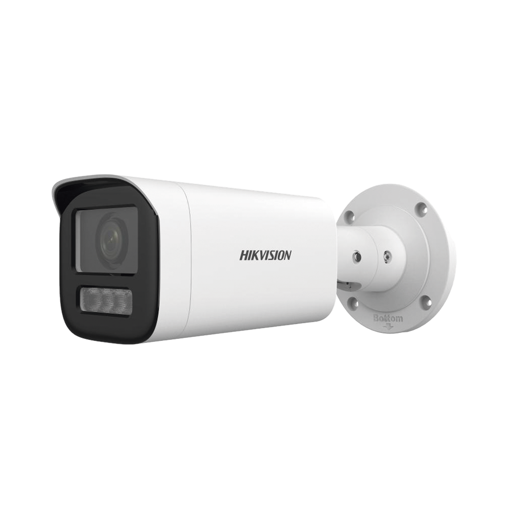 DS-2CD1643G2-LIZSU Bala IP 4 Megapíxel / Lente Motorizado 2.8 a 12 mm / Dual Light (50 mts IR + 50 mts Luz Blanca) / ACUSENSE Lite / Microfono Integrado / Exterior IP67 / WDR 120 dB / PoE  / Micro SD / Alarmas I/O