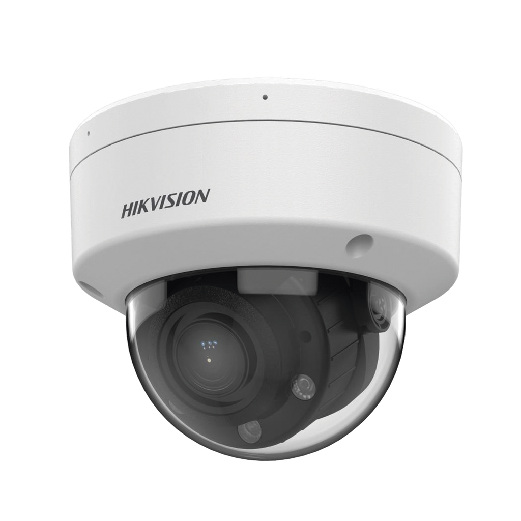 DS-2CD1743G2-LIZSU Domo IP 4 Megapíxel / Lente Motorizado 2.8 a 12 mm / Dual Light (30 mts IR + 30 mts Luz Blanca) / Motion Detection 2.0 / Microfono Integrado / Exterior IP67 / IK08 / WDR 120 dB / PoE / Micro SD