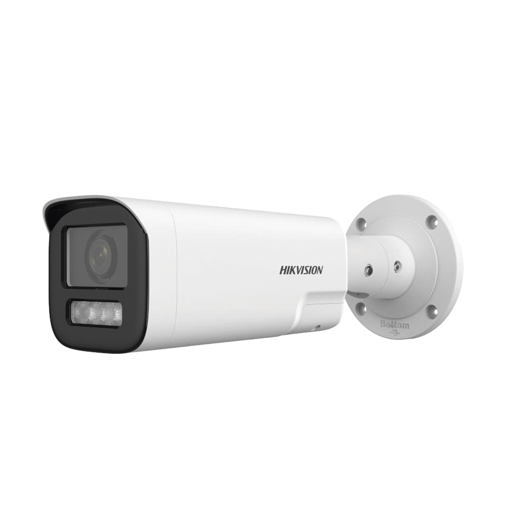 DS-2CD1643G2-LIZSU/SL Bala IP 4 Megapíxel / Lente Mot. 2.8 a 12 mm / Dual Light (50 mts IR + 50 mts Luz Blanca) / ACUSENSE Lite / Audio de Dos Vías /  Luz Intermitente y Alerta de Audio / Exterior IP67 / WDR 120 dB / PoE  / Micro SD