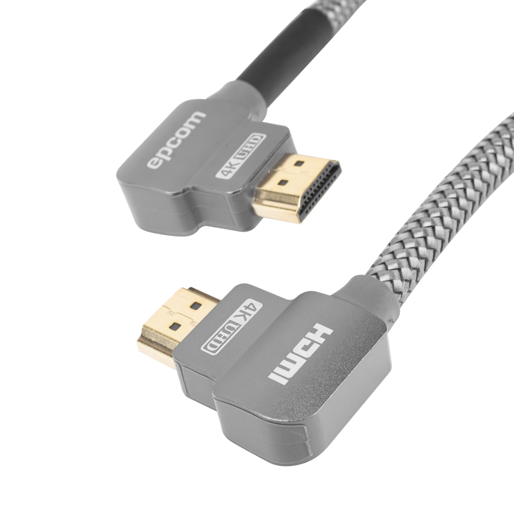 [EP-90H-3M] Cable HDMI Angulo 90º| 3m | Alta Definición | Version 2.0 | Alta velocidad 18Gbps | 4K@60Hz |