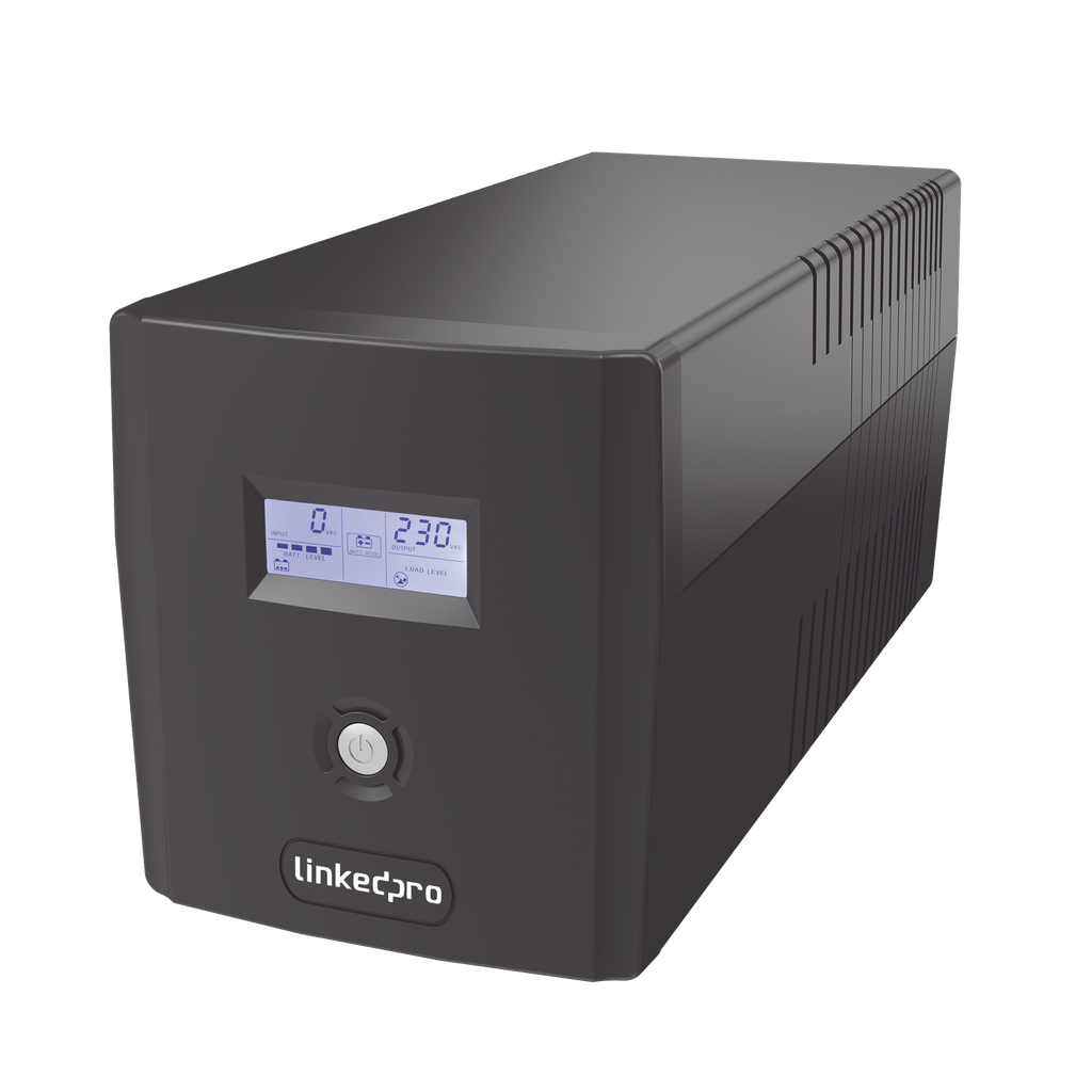 [LP1000LCD] UPS 1000VA/600 W Pantalla LCD / Línea Interactiva 120Vca / 6 tomas 5-15R (4 Respaldadas) / Regulación de Voltaje / Protección RJ45