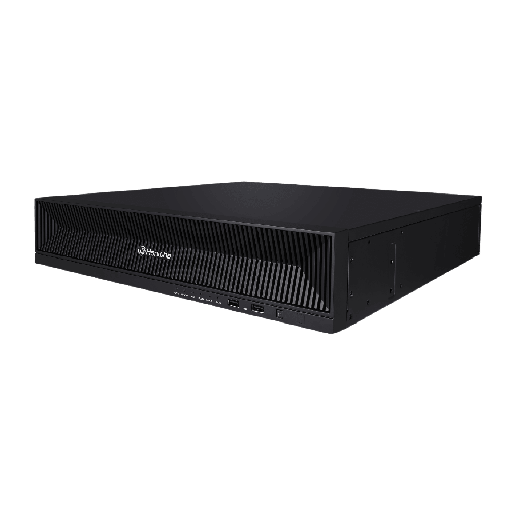 NVR de 16 canales / 32MP / Hasta 8 Discos Duros / Wisenet P2P / H.265 & WiseStream / soporte RAID 5/6