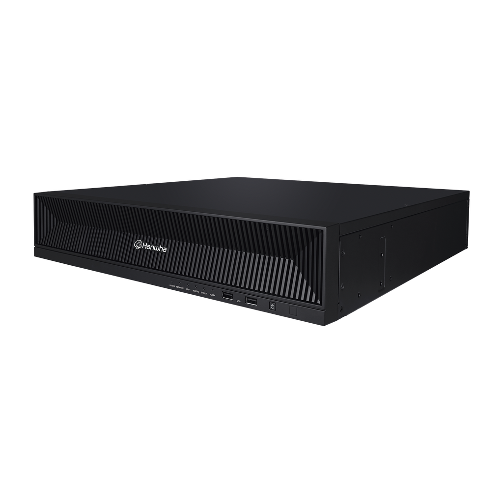 NVR 32 Megapixel (8K) / 32 Canales IP / Soporta 8 Discos Duros / H.265 & Wisestream / Wisenet P2P / ONVIF / Compatible con Cámaras IA / Salida HDMI en 4K