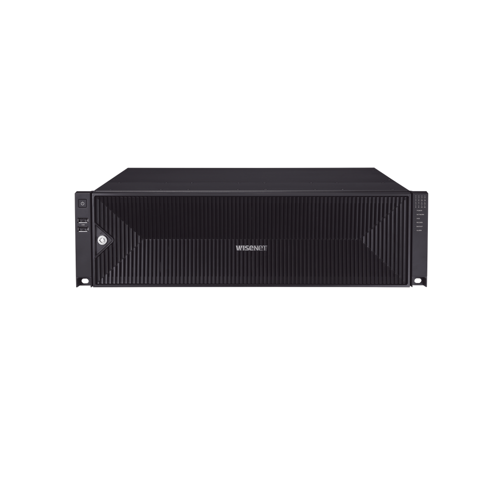NVR 32 Megapixel (8K) / 32 Canales IP / Soporta 8 Discos Duros / H.265 & Wisestream / Wisenet P2P / ONVIF / Compatible con Cámaras IA / Salida HDMI en 4K