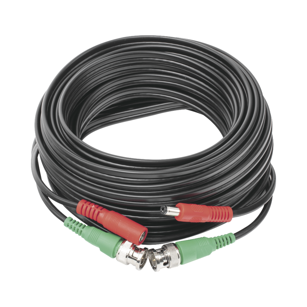 Cable coaxial ( BNC RG59 ) + Alimentación / SIAMÉS / 10 Metros / Aleación Cobre + Aluminio CCA / Para Cámaras 4K  / Uso interior y exterior