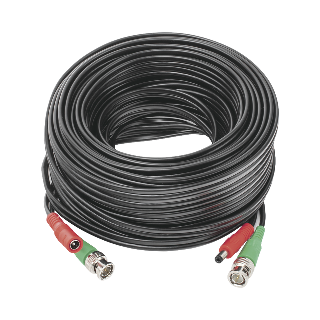 [DIY-20M-4K] Cable coaxial ( BNC RG59 ) + Alimentación / SIAMÉS / 20 Metros / Aleación Cobre + Aluminio CCA / Para Cámaras 4K  / Uso interior y exterior