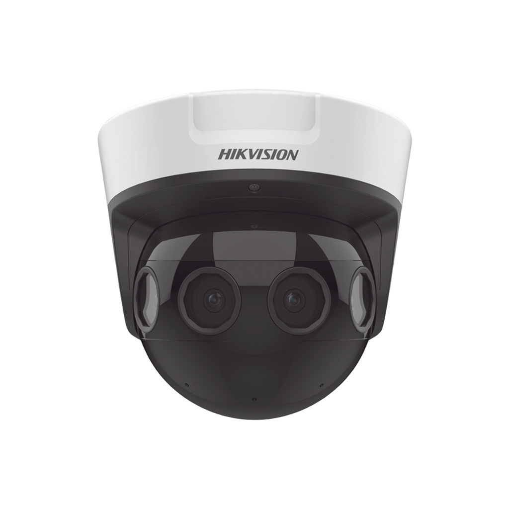 PanoVu Series / Vista Panorámica 180° / 32 Megapixel en Total / 4 Lentes 2.8 mm (4 Lentes 8 Megapixel) / 20 mts IR / Exterior IP67 / IK10 / 12 Vcc / PoE+ / Micro SD
