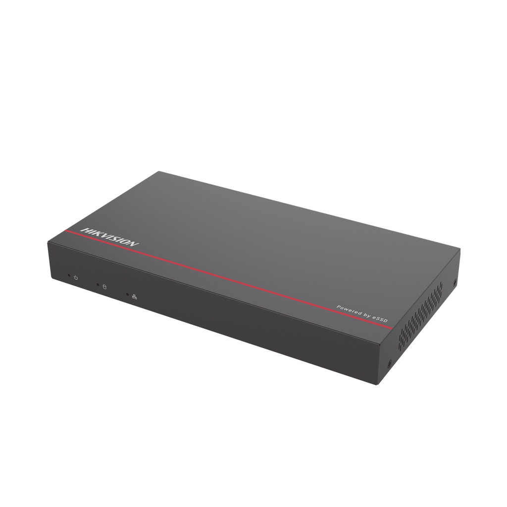 [DS-E08NI-Q1/8P/1T] NVR + eSSD / 4 Megapixel / 8 Canales IP / 8 Puertos PoE+ / eSSD de 1 TB / ACUSENSE / Diseño Compacto y Cero Ruido