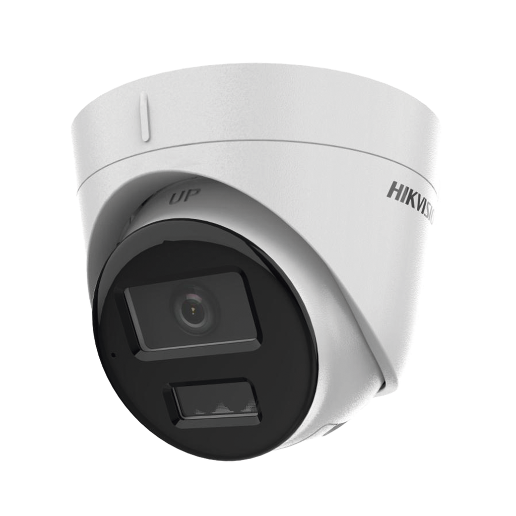 DS-2CD1323G2-LIUF [Dual Light] Turret IP 2 Megapixel / Lente 2.8 mm / 30 mts IR + 30 mts Luz Blanca / Micrófono Integrado / ACUSENSE Lite / Exterior IP67 / H.265 / PoE / ONVIF / Micro SD