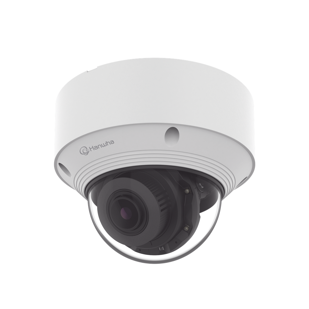 [QNV-C8083R] Cámara IP Tipo domo Antivandálica 5 Megapíxel / Lente Varifocal 3.2 - 10mm / IR 30M / WDR 120db / IP66 / H.265 & WiseStream / Inteligencia Artificial Deteccion de Personas y vehiculos