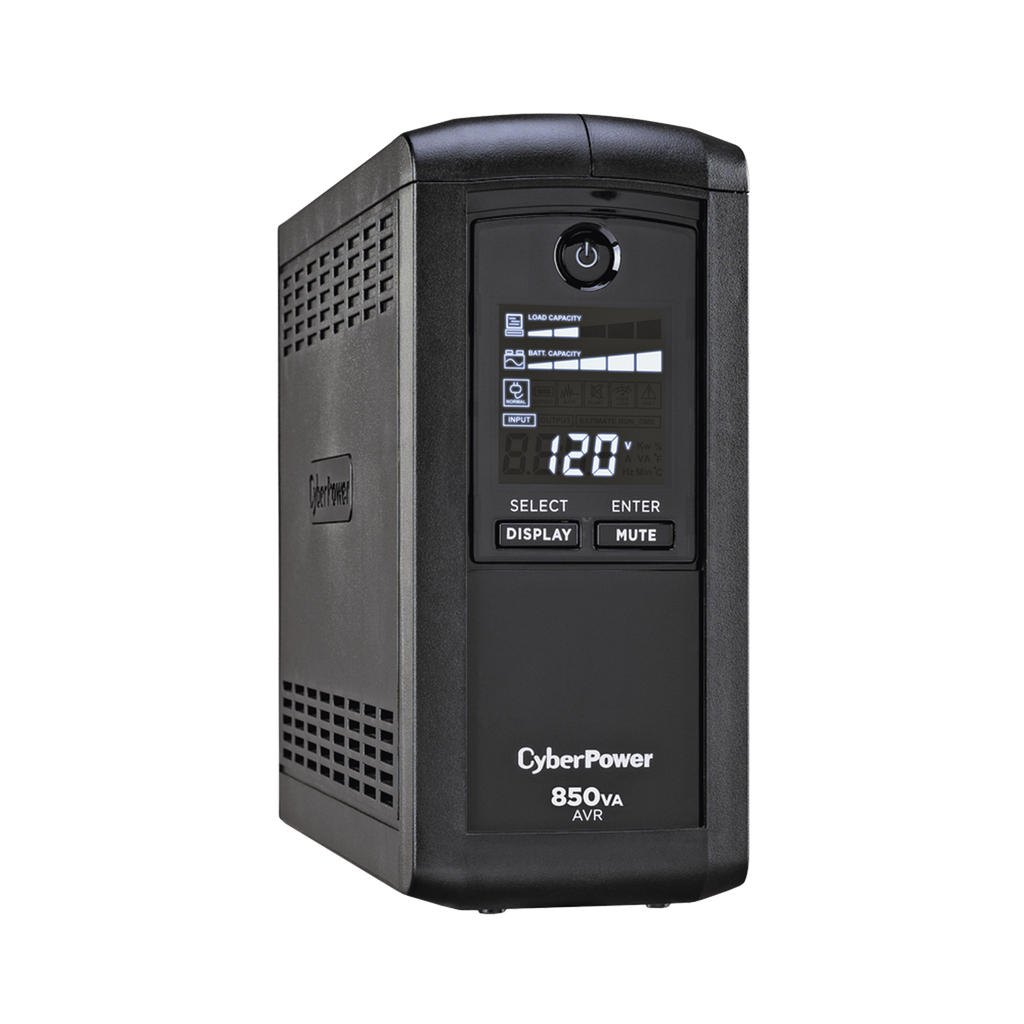 [CP850AVRLCDA] UPS de 850 VA/510 W, Topología Línea Interactiva, Entrada 120 Vca NEMA 5-15P, Tipo Mini Torre, Con 9 Tomas NEMA 5-15R