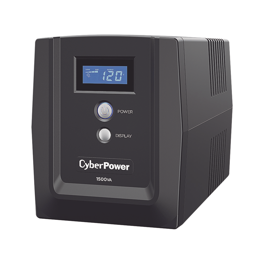 UPS de 1500 VA/900 W, Topología Línea Interactiva, Entrada 120 Vca NEMA 5-15P, y 8 Salidas NEMA 5-15R, Con Regulador de Voltaje (AVR)