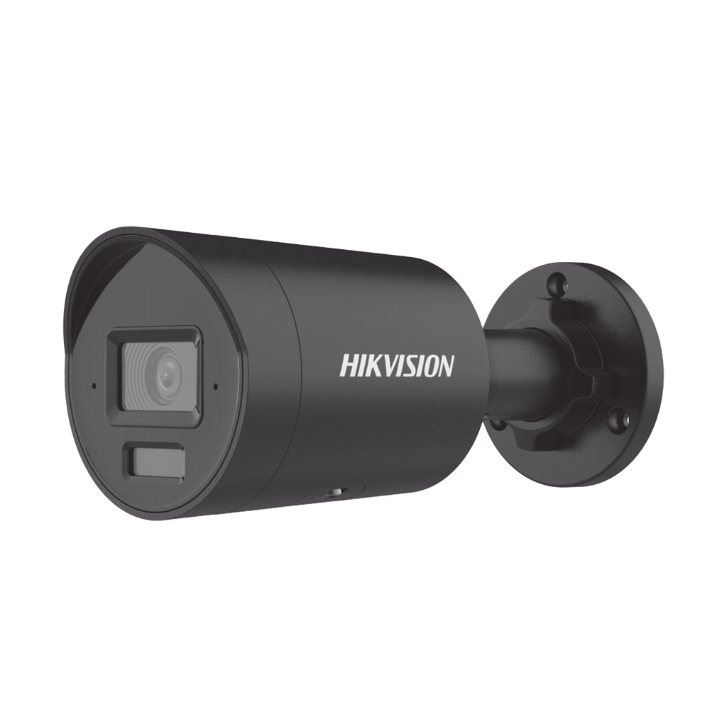 DS-2CD2043G2-LI2U(BLACK) [Dual Light + 2 Micrófonos Integrados] Bala IP 4 Megapixel / Color Negro / Lente 2.8 mm / 40 mts Luz Blanca + 40 mts IR / ACUSENSE / Exterior IP67 / WDR 120 dB / PoE / ONVIF / Micro SD / Metal / ACUSEEK
