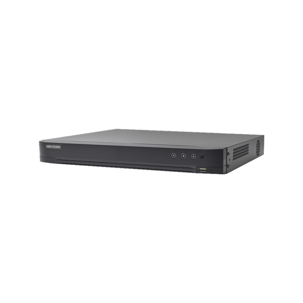 [IDS-7232HQHI-M2/XT] IDS-7232HQHI-M2/XT [Audio Bidireccional] DVR 32 Canales TurboHD + 8 Canales IP / 5 Megapixel Lite - 3K Lite / Acusense / Reconocimiento Facial  / Audio por Coaxitron / 2 Bahías de Disco Duro / H.265+ / Salida de Video en Full HD