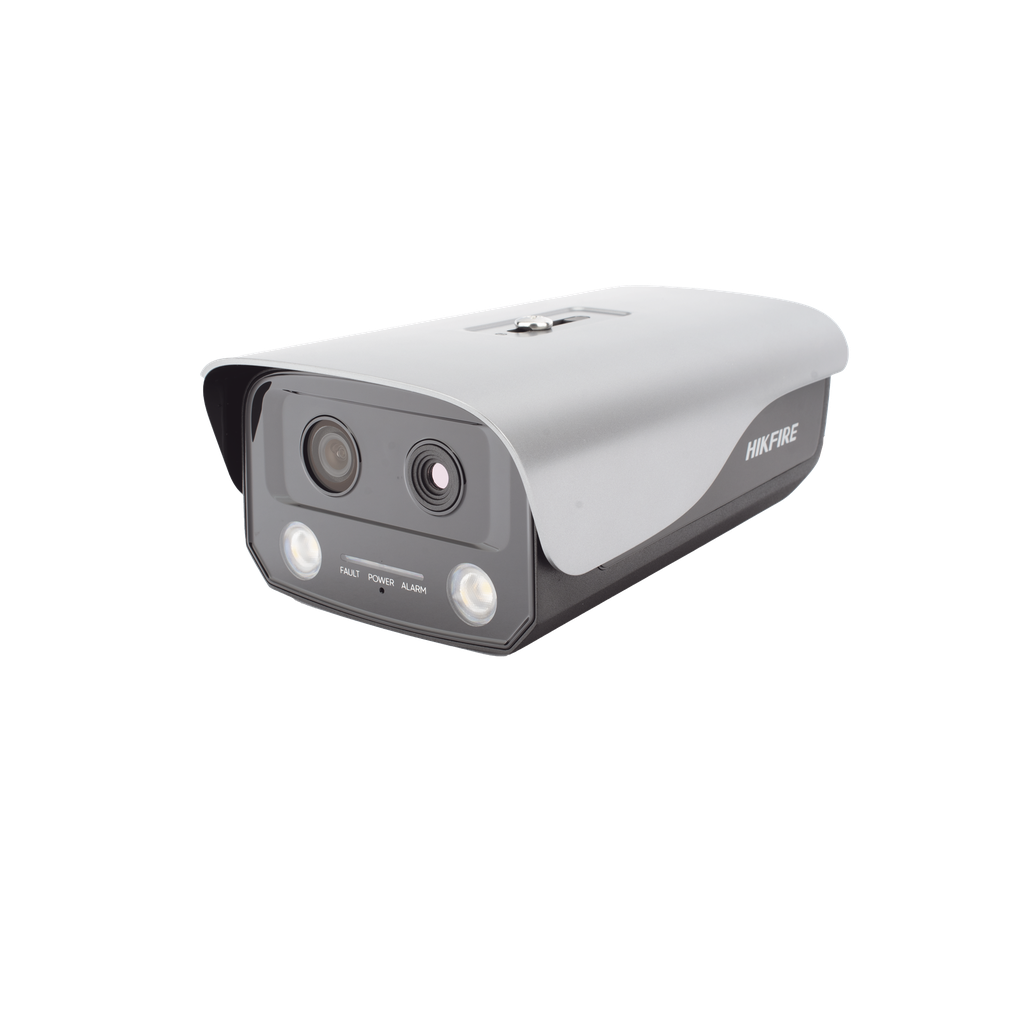 HF-VT410 (HikFire) Cámara IP de Detección Térmica de Incendios / Detección de Llamas y Temperaturas Anormales / 4 Megapíxel (Lente Óptico) + 1 Megapíxel (Lente Térmico) / Compatible con Hik-Connect