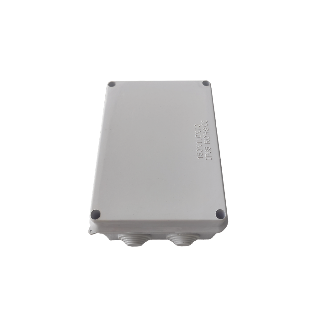 [LP-WBX-150] Caja de Conexiones Impermeable IP65, 10 Entradas, Dimensiones 150 x 110 x 70 mm, para Instalaciones Industriales, Comerciales y Residenciales, Incluye Tornillería para su Instalación
